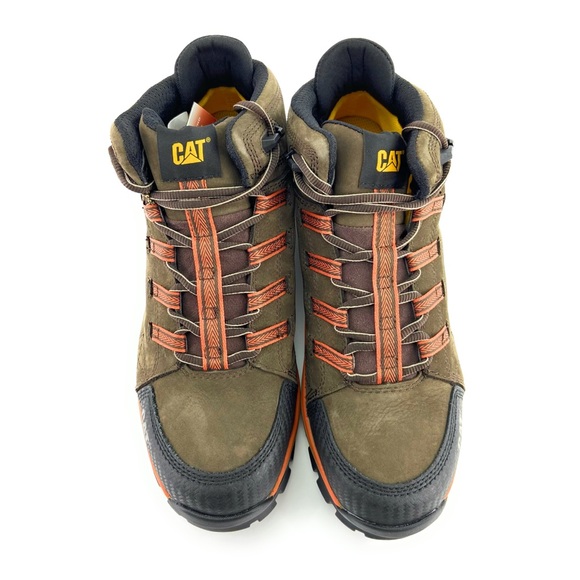 Caterpillar Men's Utilize Wp Alloy Toe Brown Boots - Picture 8 of 10